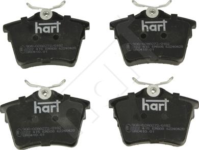 Hart 222 415 - Kit pastiglie freno, Freno a disco autozon.pro