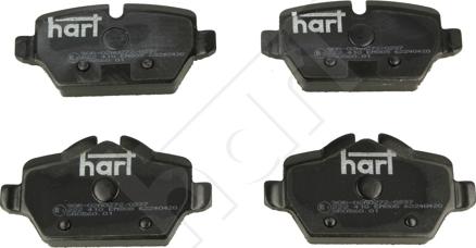 Hart 222 410 - Kit pastiglie freno, Freno a disco autozon.pro