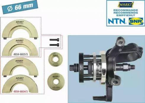 HAZET 4934-2566/6 - Kit attrezzi montaggio, Mozzo / Cuscinetto ruota autozon.pro