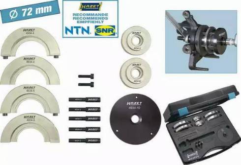 HAZET 4934-2572/12 - Kit attrezzi montaggio, Mozzo / Cuscinetto ruota autozon.pro