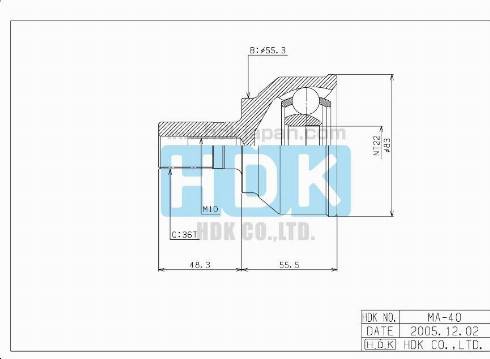 HDK MA-040 - Kit giunti, Semiasse autozon.pro