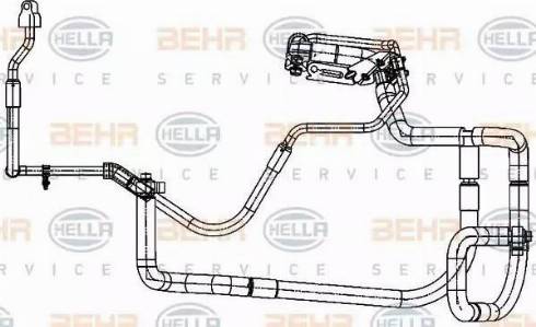 HELLA 9GS 351 338-341 - Condotto d. bassa / alta pressione, Climatizzatore autozon.pro