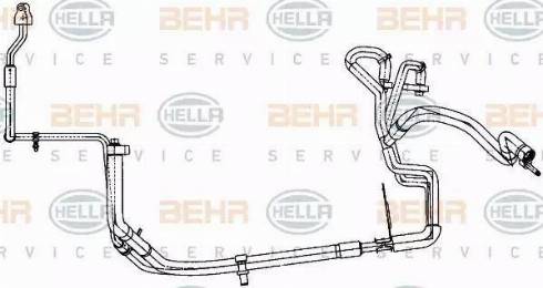 HELLA 9GS 351 338-361 - Condotto d. bassa / alta pressione, Climatizzatore autozon.pro