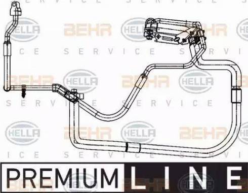 HELLA 9GS 351 338-331 - Condotto d. bassa / alta pressione, Climatizzatore autozon.pro