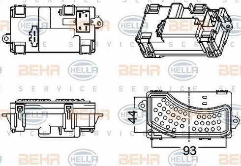 HELLA 5HL 351 000-794 - Regolatore, Ventitlatore abitacolo autozon.pro