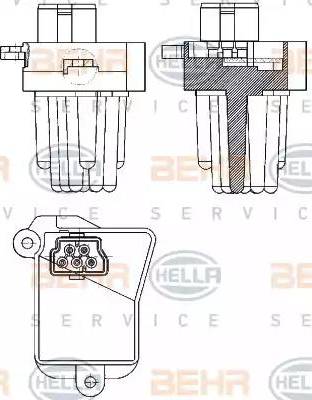 HELLA 5HL 351 321-331 - Regolatore, Ventitlatore abitacolo autozon.pro