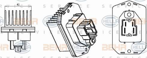 HELLA 5HL 351 321-764 - Regolatore, Ventitlatore abitacolo autozon.pro