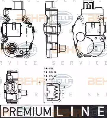 HELLA 6NW 351 344-041 - Regolatore, Valvola miscelazione autozon.pro