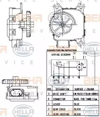 HELLA 6NW 351 344-001 - Regolatore, Valvola miscelazione autozon.pro