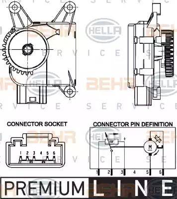 HELLA 6NW 351 344-021 - Regolatore, Valvola miscelazione autozon.pro