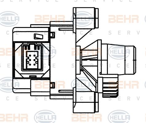 HELLA 6NW 351 345-251 - Regolatore, Valvola miscelazione autozon.pro