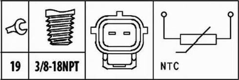 HELLA 6PT 009 309-401 - Sensore, Temperatura refrigerante autozon.pro