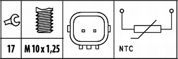 HELLA 6PT 009 309-601 - Termocontatto, Ventola radiatore autozon.pro