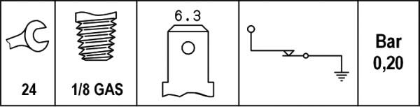 HELLA 6ZF 007 394-001 - Sensore, Pressione olio autozon.pro