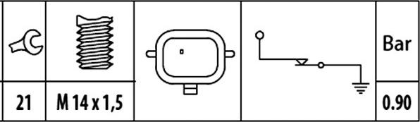 HELLA 6ZL 003 259-901 - Sensore, Pressione olio autozon.pro