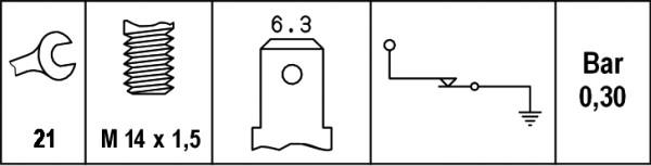 HELLA 6ZL 003 259-201 - Sensore, Pressione olio autozon.pro