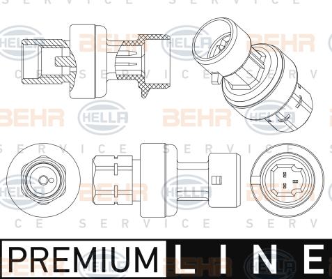 HELLA 6ZL 351 005-471 - Interruttore a pressione, Climatizzatore autozon.pro