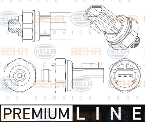 HELLA 6ZL 351 005-541 - Interruttore a pressione, Climatizzatore autozon.pro