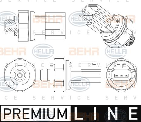 HELLA 6ZL 351 005-511 - Interruttore a pressione, Climatizzatore autozon.pro