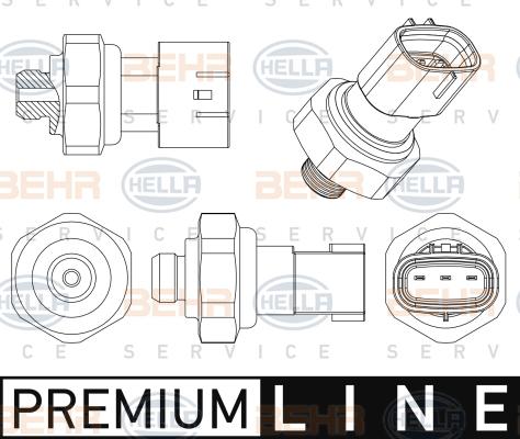 HELLA 6ZL 351 005-521 - Interruttore a pressione, Climatizzatore autozon.pro