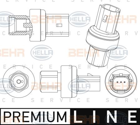 HELLA 6ZL 351 005-711 - Interruttore a pressione, Climatizzatore autozon.pro