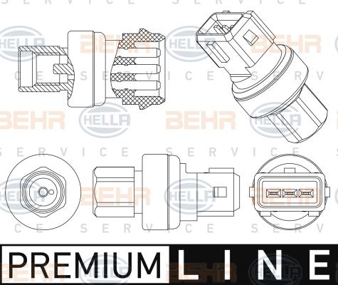 HELLA 6ZL 351 006-501 - Interruttore a pressione, Climatizzatore autozon.pro