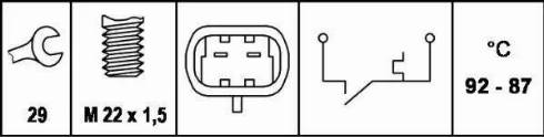 HELLA 6ZT 007 807-031 - Termocontatto, Ventola radiatore autozon.pro