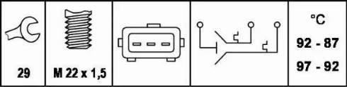 HELLA 6ZT 007 836-011 - Termocontatto, Ventola radiatore autozon.pro