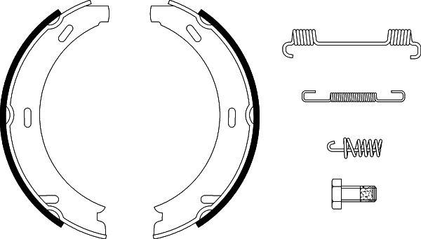 HELLA 8DA 355 050-441 - Kit ganasce, Freno stazionamento autozon.pro