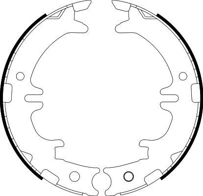 HELLA 8DA 355 050-541 - Kit ganasce, Freno stazionamento autozon.pro