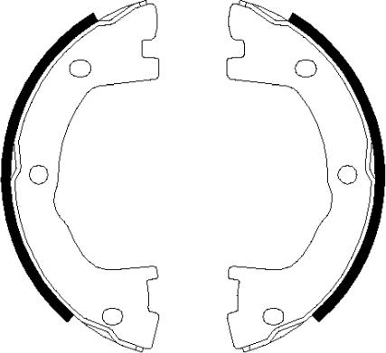 HELLA 8DA 355 050-501 - Kit ganasce, Freno stazionamento autozon.pro