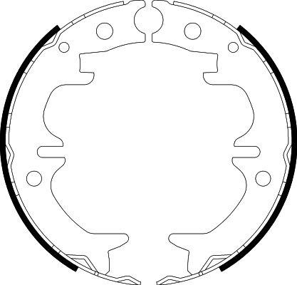 HELLA 8DA 355 050-521 - Kit ganasce, Freno stazionamento autozon.pro