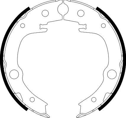 HELLA 8DA 355 050-651 - Kit ganasce, Freno stazionamento autozon.pro