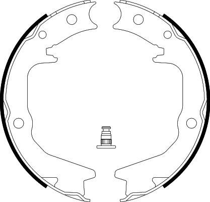 HELLA 8DA 355 050-631 - Kit ganasce, Freno stazionamento autozon.pro