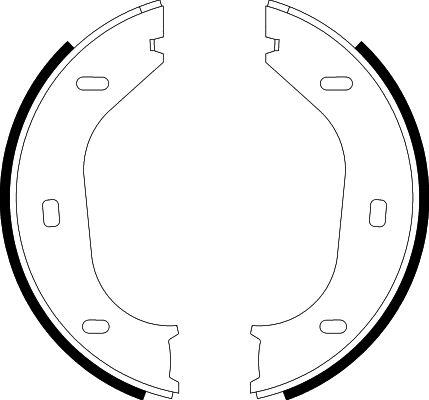 HELLA 8DA 355 050-011 - Kit ganasce, Freno stazionamento autozon.pro