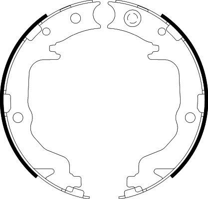 HELLA 8DA 355 050-871 - Kit ganasce, Freno stazionamento autozon.pro