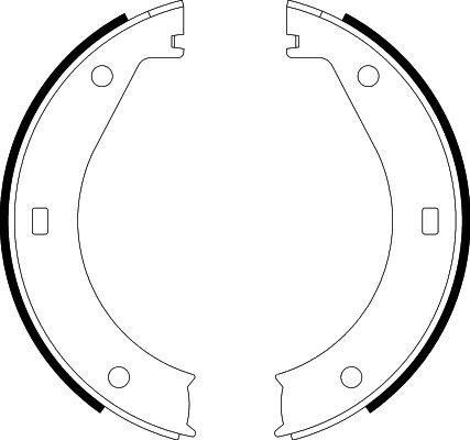 HELLA 8DA 355 050-311 - Kit ganasce, Freno stazionamento autozon.pro