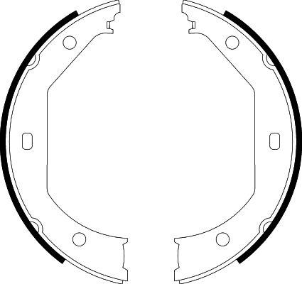 HELLA 8DA 355 050-381 - Kit ganasce, Freno stazionamento autozon.pro