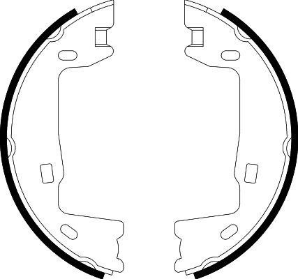 HELLA 8DA 355 050-321 - Kit ganasce, Freno stazionamento autozon.pro