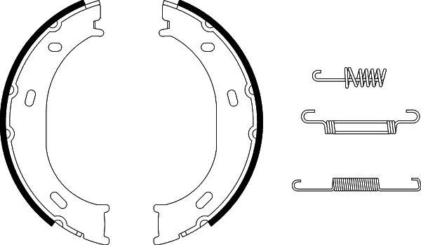 HELLA 8DA 355 050-291 - Kit ganasce, Freno stazionamento autozon.pro