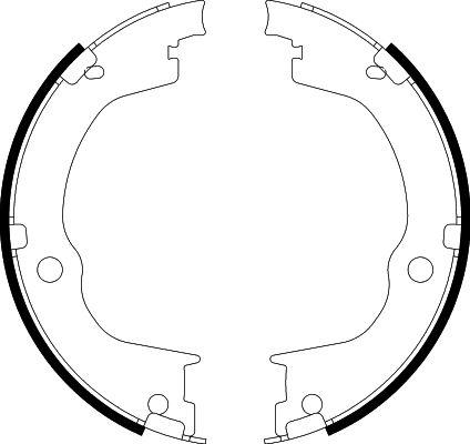 HELLA 8DA 355 050-791 - Kit ganasce, Freno stazionamento autozon.pro