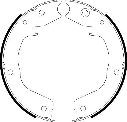 HELLA 8DA 355 050-701 - Kit ganasce, Freno stazionamento autozon.pro