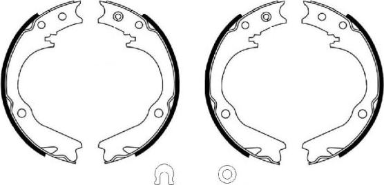 HELLA 8DA 355 051-401 - Kit ganasce, Freno stazionamento autozon.pro