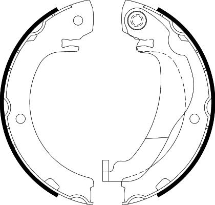 HELLA 8DA 355 051-021 - Kit ganasce, Freno stazionamento autozon.pro