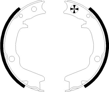 HELLA 8DA 355 051-191 - Kit ganasce, Freno stazionamento autozon.pro