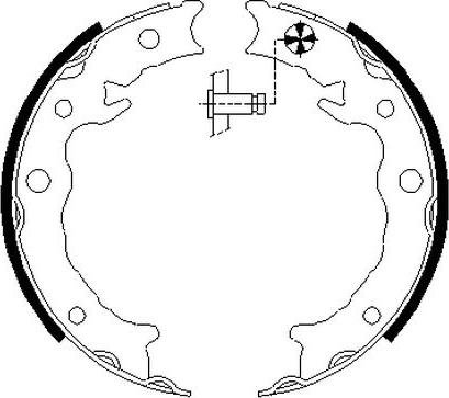 HELLA 8DA 355 051-151 - Kit ganasce, Freno stazionamento autozon.pro