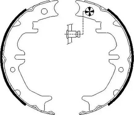 HELLA 8DA 355 051-131 - Kit ganasce, Freno stazionamento autozon.pro