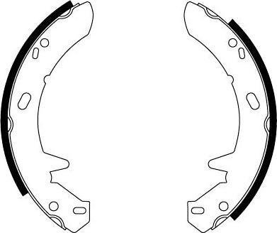 HELLA 8DA 355 051-251 - Kit ganasce, Freno stazionamento autozon.pro