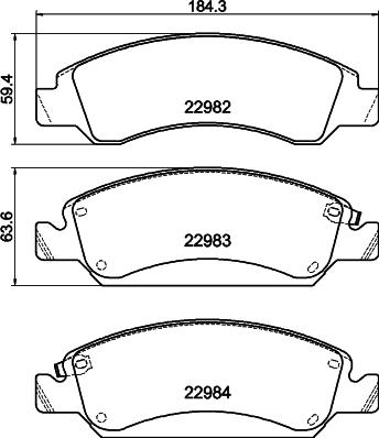 HELLA 8DB 355 044-881 - Kit pastiglie freno, Freno a disco autozon.pro