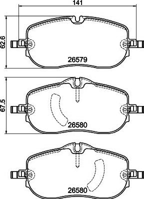 HELLA 8DB 355 044-391 - Kit pastiglie freno, Freno a disco autozon.pro